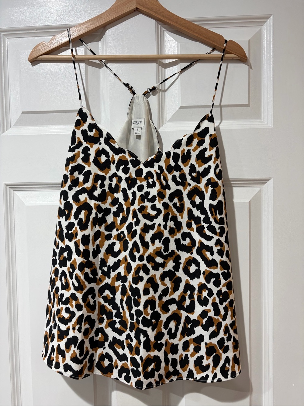 J. Crew Leopard Print Cami - White, Black & Brown